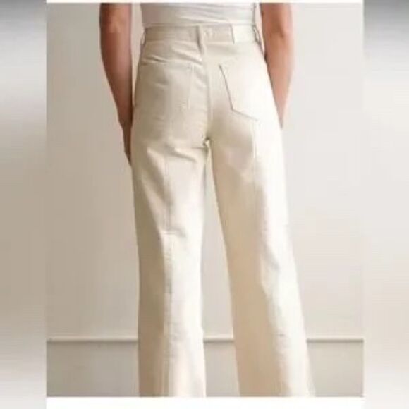 Carly Jean Los Angeles Jaymee Stone Vintage Wide Leg Jeans in Natural Size 9 - Picture 2 of 12